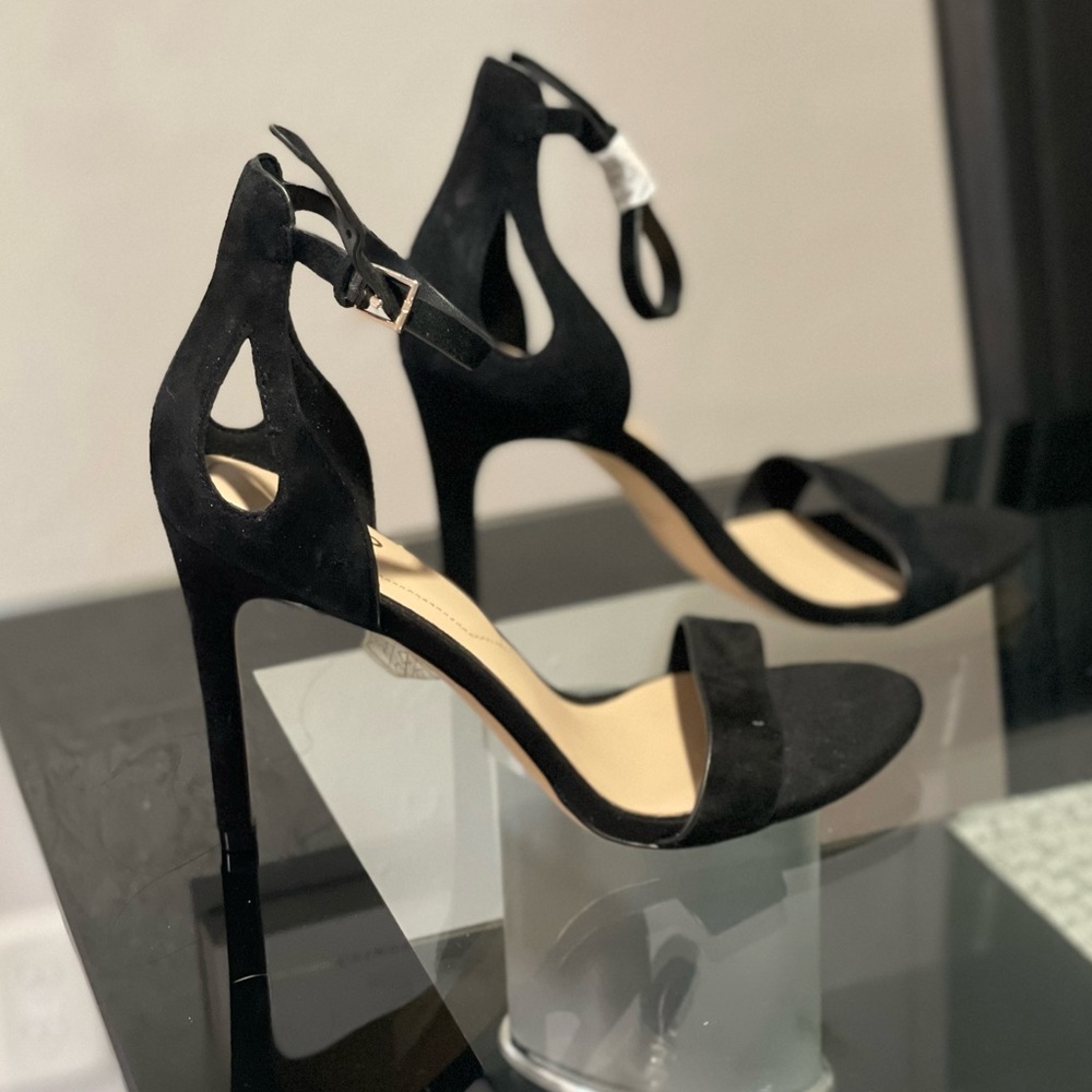 Black Suede Aldo Heel
